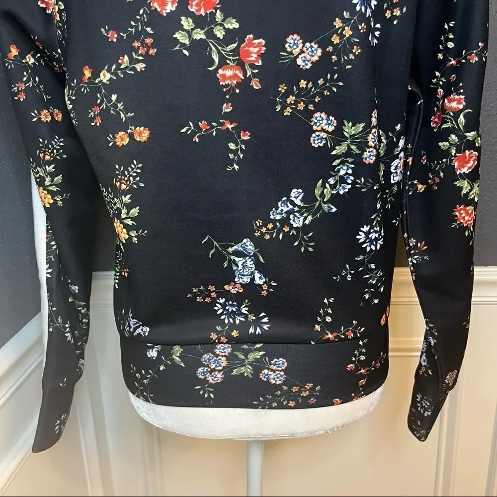 AFRM Floral Track Jacket with Racing Stripe